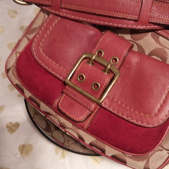 Vintage Coach Legacy Signature Leather and Suede Handbag - Picture 5 of 17